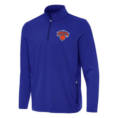 New York Knicks Antigua Perilous Quarter-Zip Sweatshirt - Royal on sale