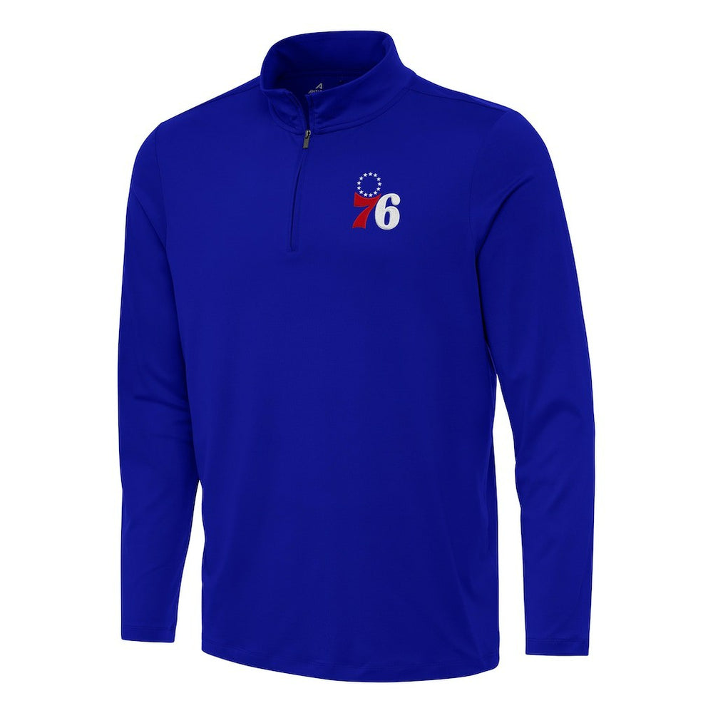 Philadelphia 76ers Antigua Reprocess Quarter-Zip Top - Royal online