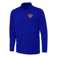 New York Knicks Antigua Reprocess Quarter-Zip Top - Blue online