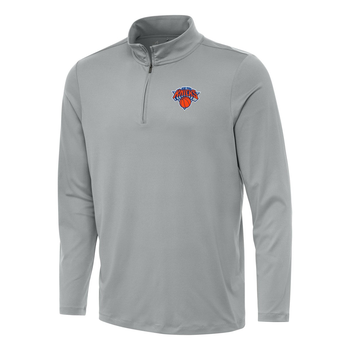 New York Knicks Antigua Reprocess Quarter-Zip Top - Gray sale