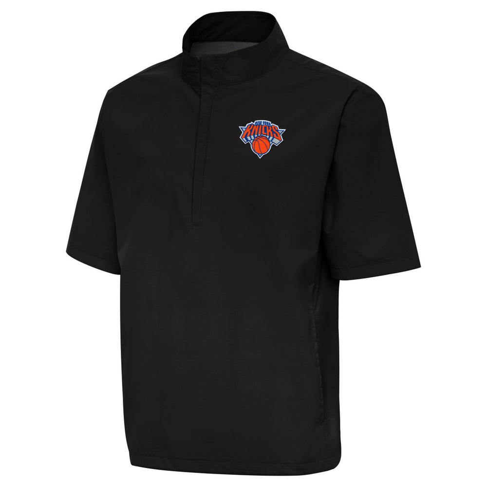 New York Knicks Antigua Brisk Quarter-Zip Windbreaker - Black on sale