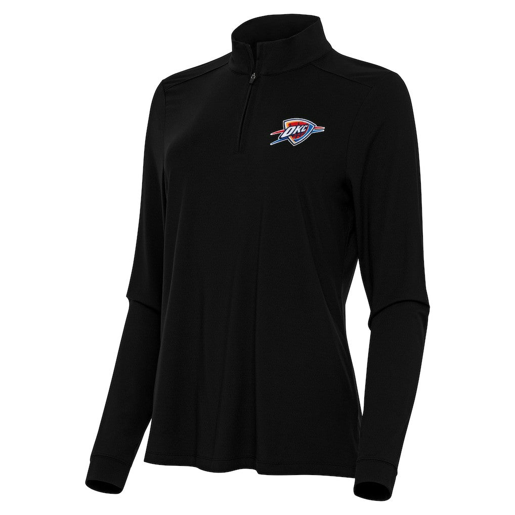 Oklahoma City Thunder Antigua Women's Intent Quarter-Zip Top - Black outlet