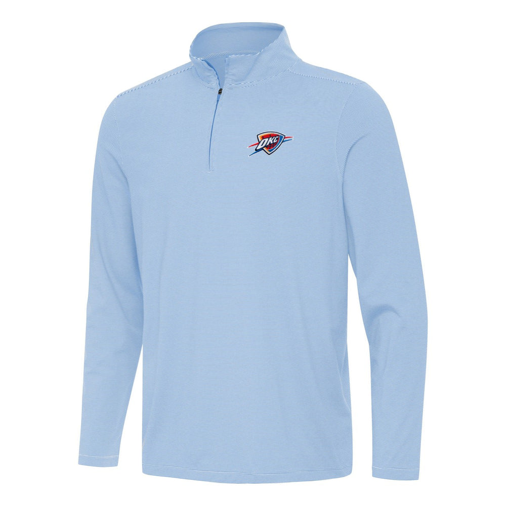 Oklahoma City Thunder Antigua Twine Quarter-Zip Top - Powder Blue discount