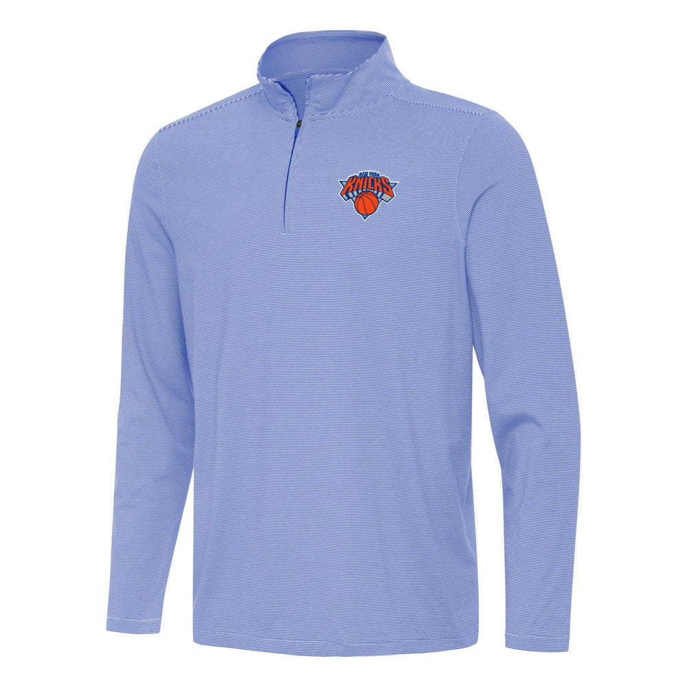 New York Knicks Antigua Twine Quarter-Zip Top - Royal on sale