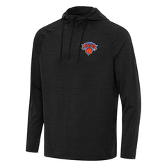 New York Knicks Antigua Spikes Raglan Quarter-Zip Hoodie - Heather Black online