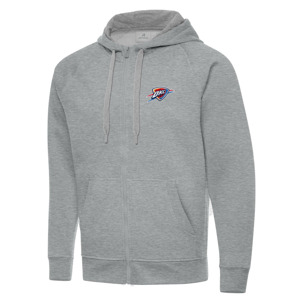 Oklahoma City Thunder Antigua Big & Tall Victory Full-Zip Hoodie Jacket - Heather Gray sale