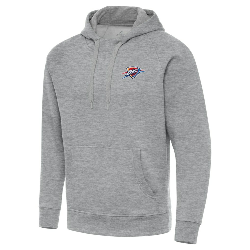 Oklahoma City Thunder Antigua Big & Tall Victory Raglan Pullover Hoodie - Heather Gray outlet