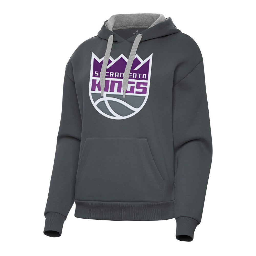 Sacramento Kings Antigua Women's Victory Pullover Hoodie - Charcoal for sale