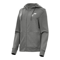 Utah Jazz Antigua Women's Seeker Full-Zip Hoodie Jacket - Heather Charcoal for sale