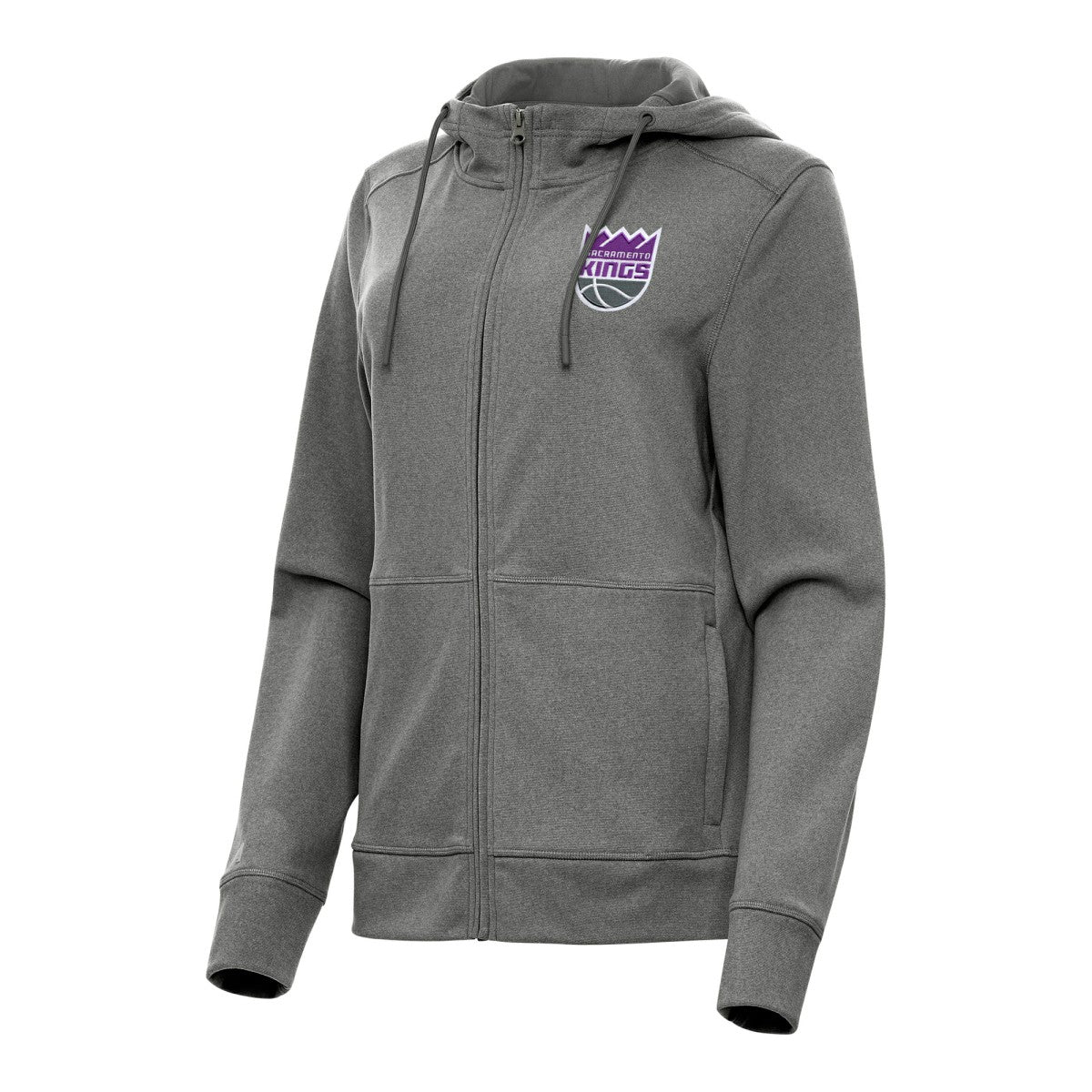 Sacramento Kings Antigua Women's Seeker Full-Zip Hoodie Jacket - Heather Charcoal online
