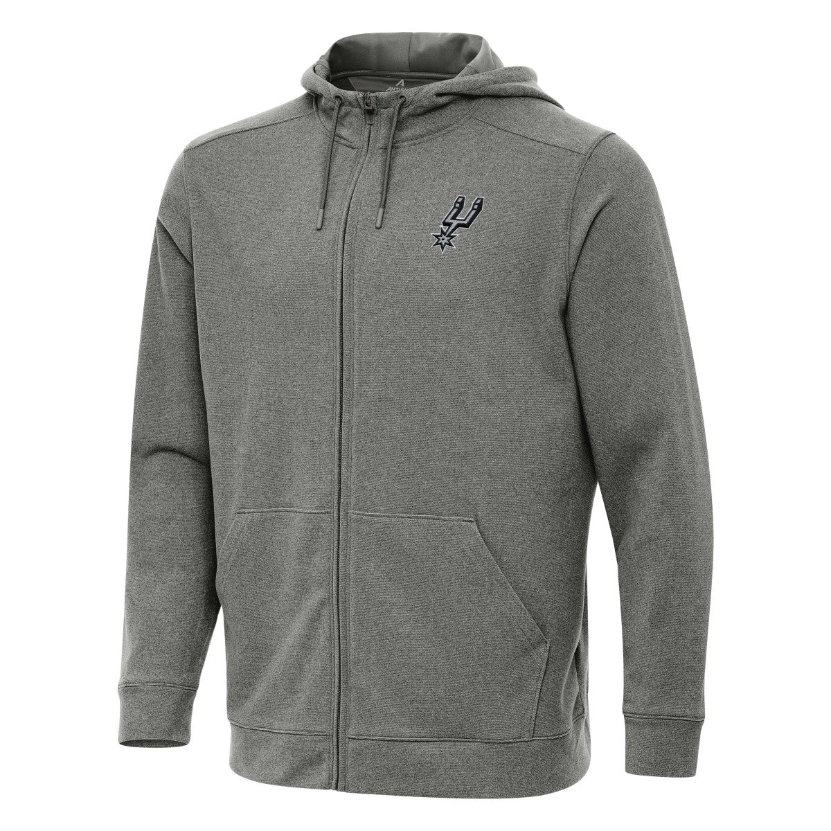 San Antonio Spurs Antigua Effortless Full-Zip Hoodie Jacket - Heather Charcoal sale