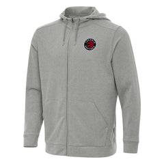 Toronto Raptors Antigua Effortless Full-Zip Hoodie Jacket - Heather Gray outlet