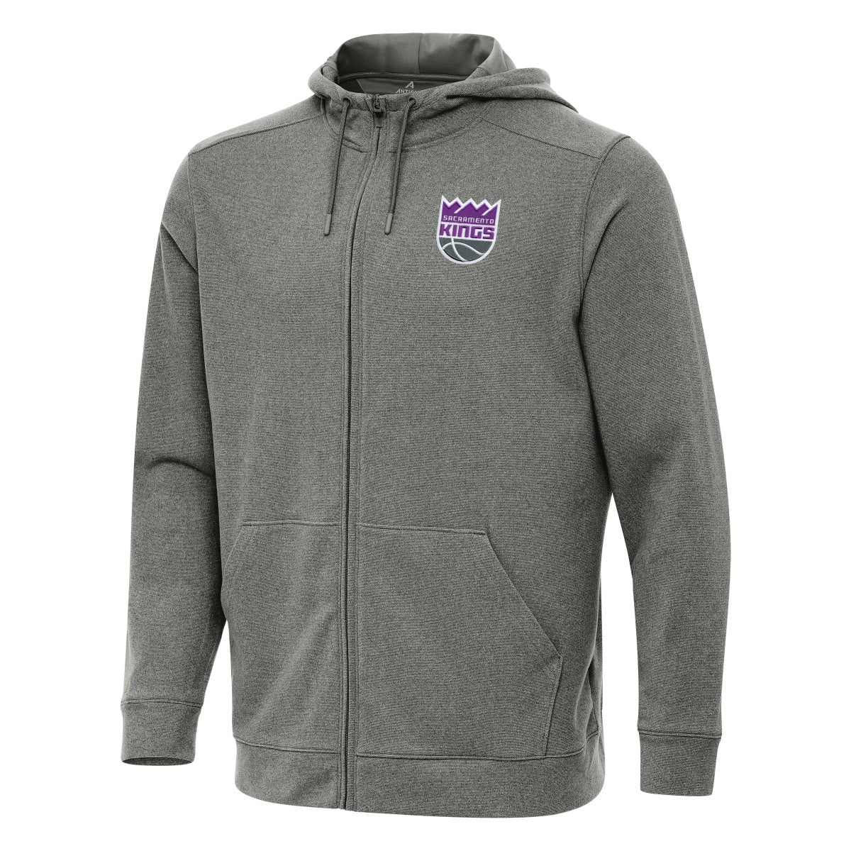 Sacramento Kings Antigua Effortless Full-Zip Hoodie Jacket - Heather Charcoal sale