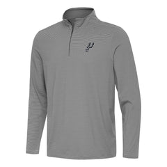 San Antonio Spurs Antigua Twine Quarter-Zip Top - Black shop