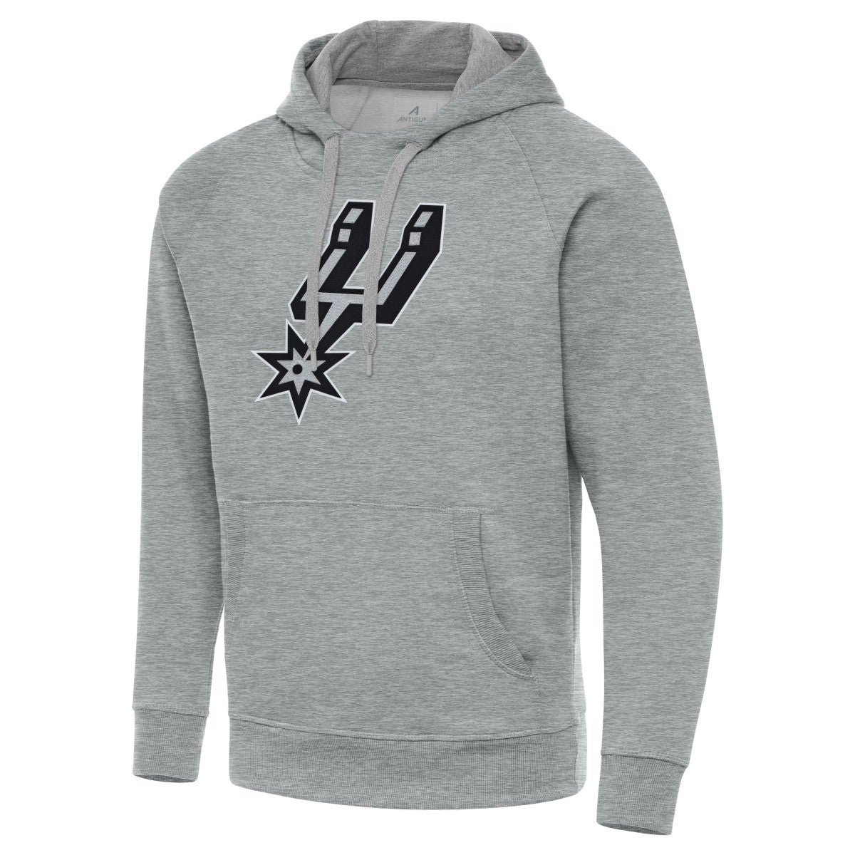 San Antonio Spurs Antigua Big & Tall Victory Raglan Pullover Hoodie - Heather Gray cheap