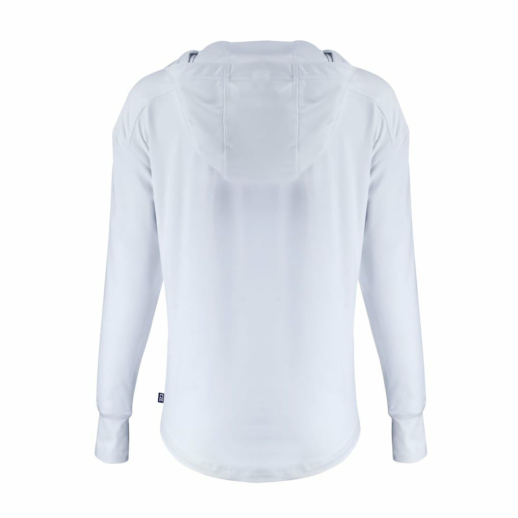 Cleveland Browns Cutter & Buck Women's Daybreak Eco Recycled Half-Zip Hoodie - White for sale