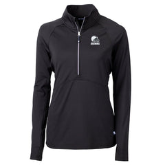 Cleveland Browns Cutter & Buck Women's Adapt Eco Knit Stretch Recycled Half-Zip Pullover Top - Black discount