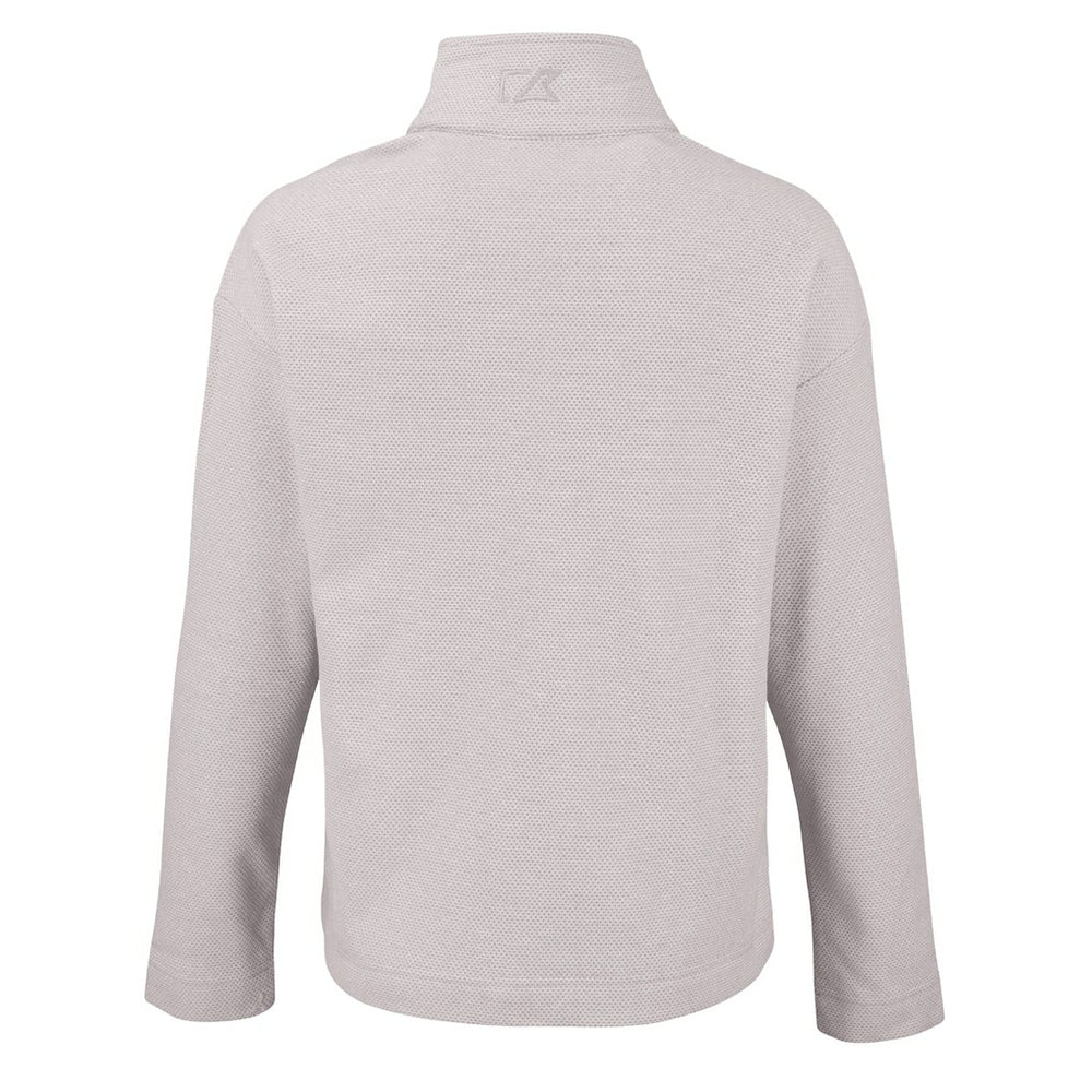 Cleveland Browns Cutter & Buck Women's Hunts Point Eco Textured Fleece Recycled Quarter-Snap Pullover - Gray for sale