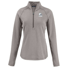 Cleveland Browns Cutter & Buck Women's Peshastin Eco Fleece Recycled Half-Zip Pullover Top - Heather Gray cheap