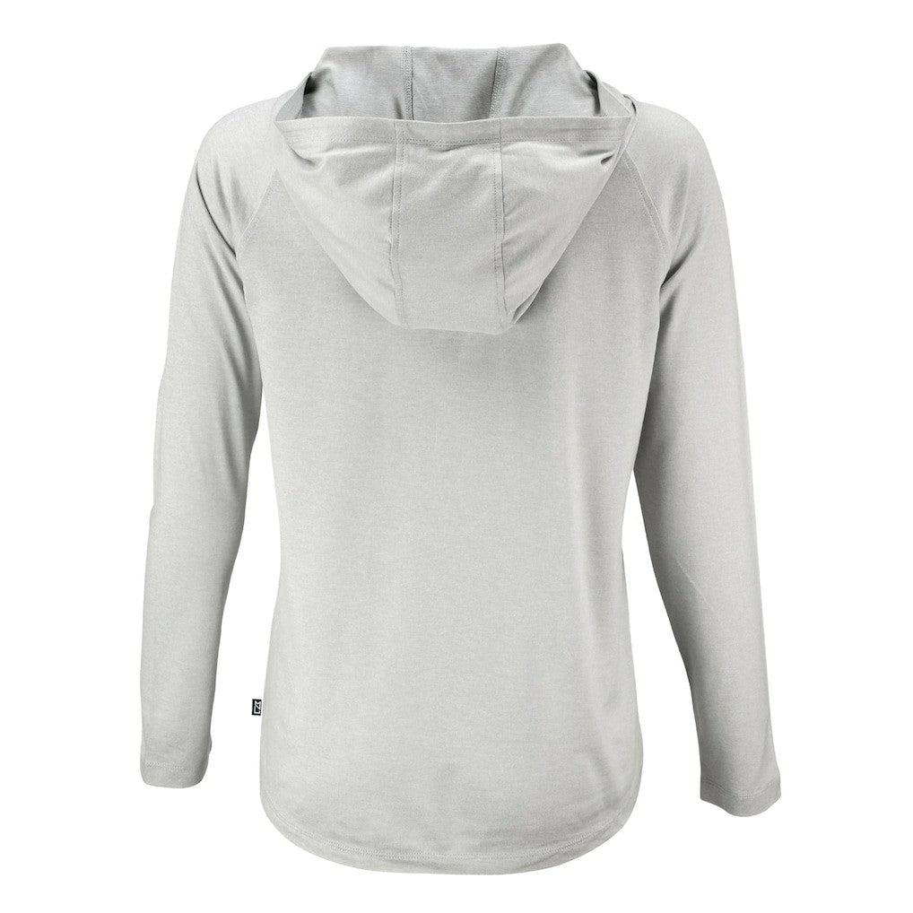 Cleveland Browns Cutter & Buck Women's Coastline Epic Comfort Eco Recycled Quarter-Snap Long Sleeve Hoodie T-Shirt - Gray outlet