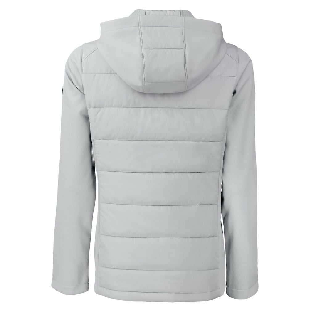 Cleveland Browns Cutter & Buck Women's Evoke Hybrid Eco Softshell Recycled Full-Zip Hooded Jacket - Gray sale