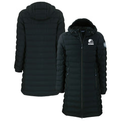 Cleveland Browns Cutter & Buck Women's Mission Ridge Repreve Eco Insulated Full-Zip Hoodie Long Puffer Jacket - Black cheap