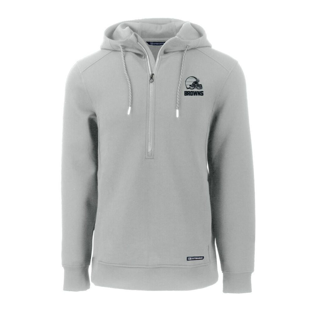 Cleveland Browns Cutter & Buck Roam Eco Recycled Half-Zip Pullover Hoodie - Gray discount