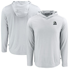 Cleveland Browns Cutter & Buck Coastline Epic Comfort Eco Recycled Long Sleeve Hooded T-Shirt - Gray outlet