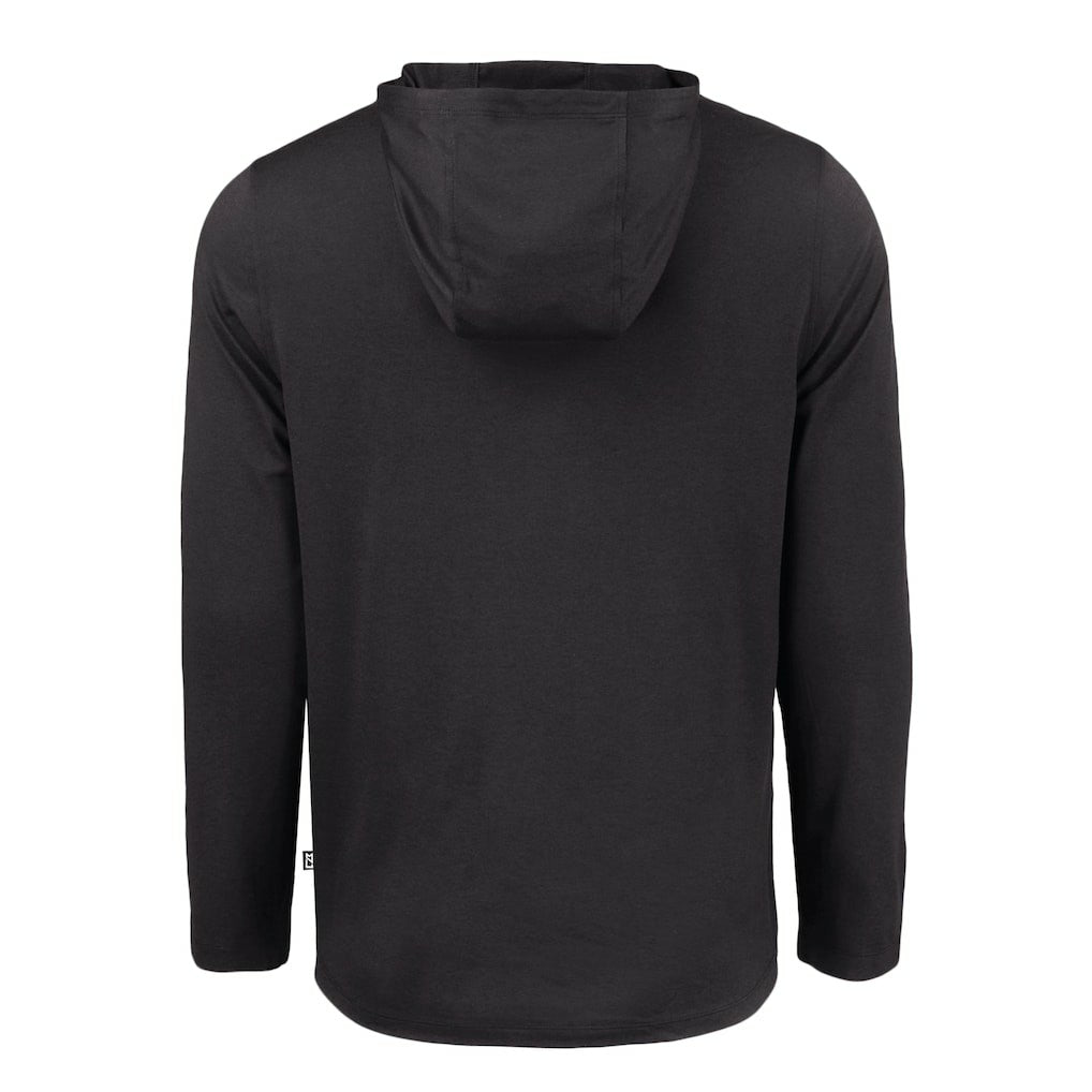 Cleveland Browns Cutter & Buck Coastline Epic Comfort Eco Recycled Long Sleeve Hooded T-Shirt - Black on sale
