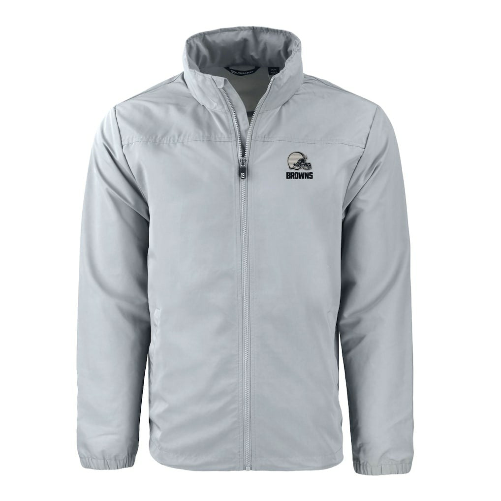 Cleveland Browns Cutter & Buck Charter Eco Recycled Full-Zip Hoodie Jacket - Gray discount