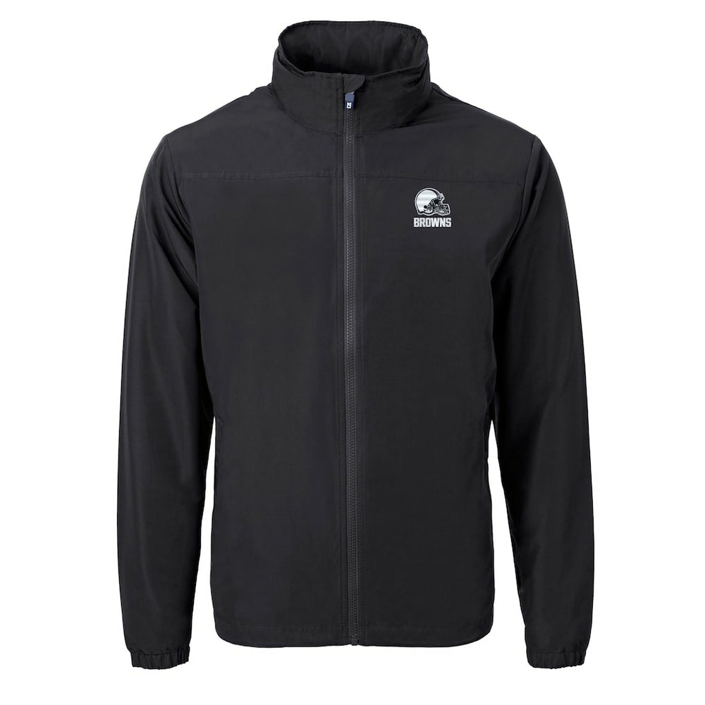 Cleveland Browns Cutter & Buck Charter Eco Recycled Full-Zip Hoodie Jacket - Black cheap