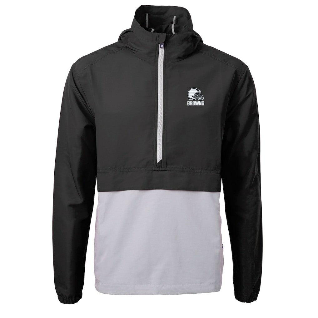Cleveland Browns Cutter & Buck Charter Eco Recycled Anorak Half-Zip Hoodie Jacket - Black online