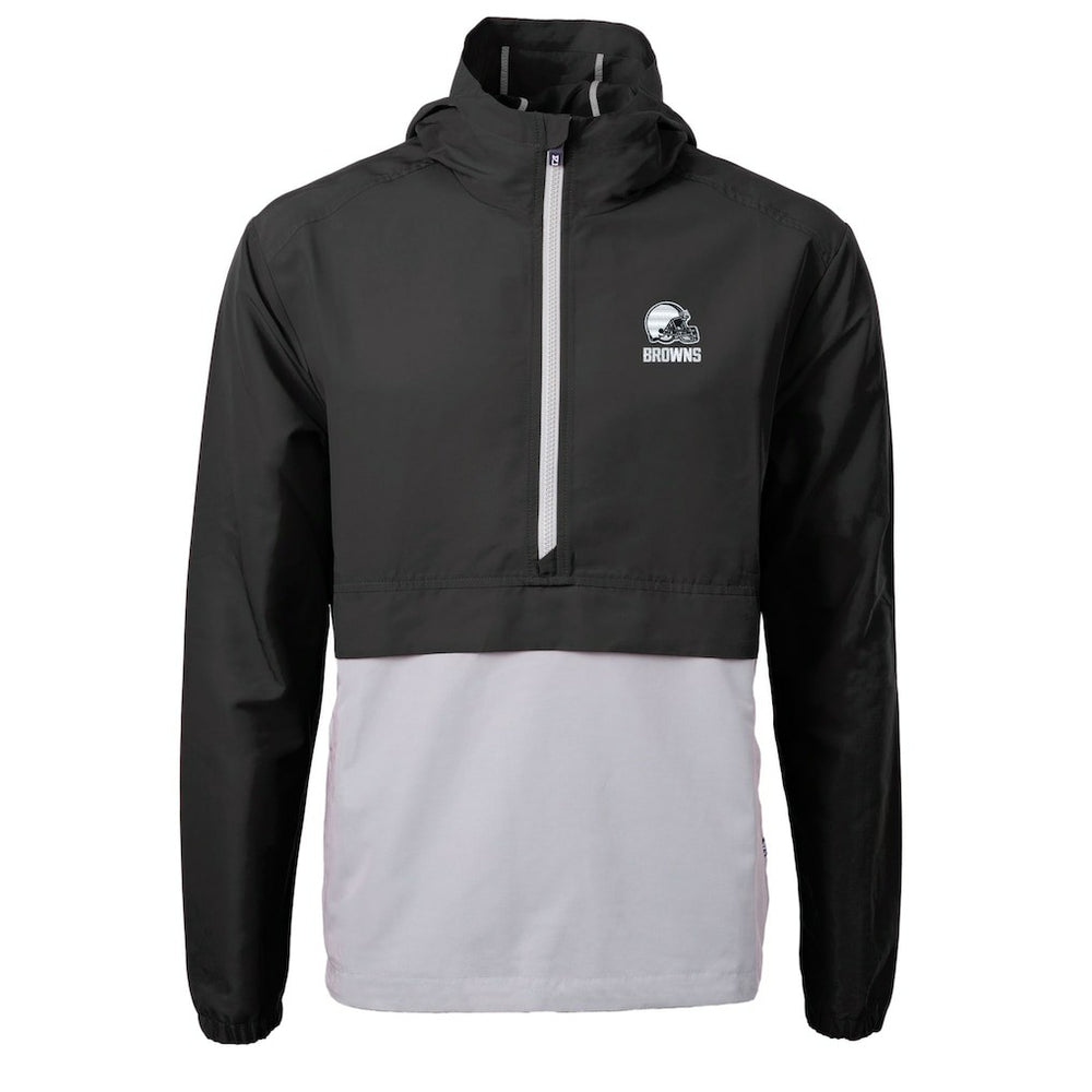 Cleveland Browns Cutter & Buck Charter Eco Recycled Anorak Half-Zip Hoodie Jacket - Black online