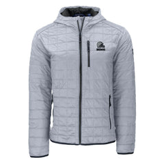 Cleveland Browns Cutter & Buck Rainier Primaloft Eco Full-Zip Hooded Jacket - Gray on sale