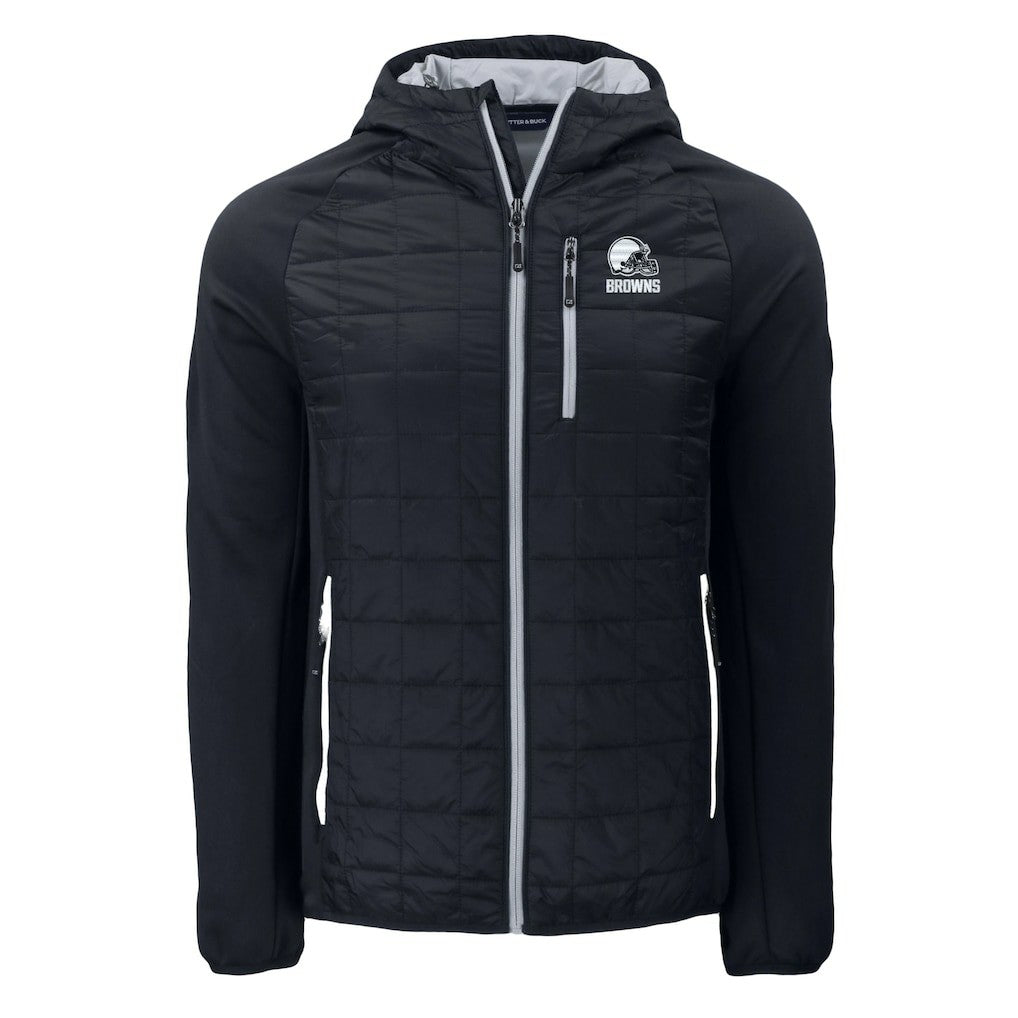 Cleveland Browns Cutter & Buck Rainier Primaloft Eco Full-Zip Hoodie Hybrid Jacket - Black online