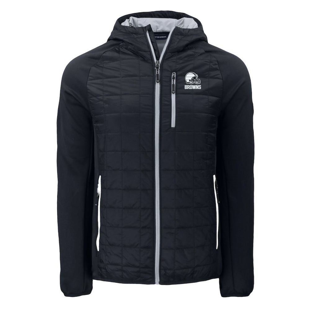Cleveland Browns Cutter & Buck Rainier Primaloft Eco Full-Zip Hoodie Hybrid Jacket - Black online