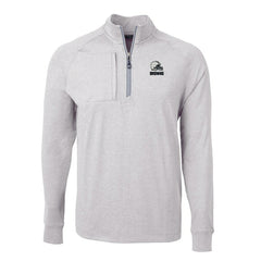 Cleveland Browns Cutter & Buck Big & Tall Adapt Eco Knit Quarter-Zip Top - Heather Gray discount