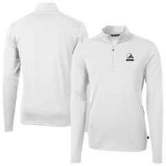 Cleveland Browns Cutter & Buck Big & Tall Virtue Eco Pique Recycled Quarter-Zip Pullover Top - White online