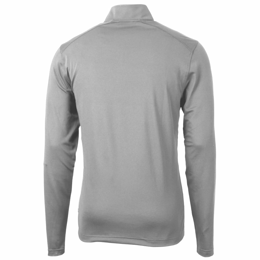 Cleveland Browns Cutter & Buck Big & Tall Virtue Eco Pique Recycled Quarter-Zip Pullover Top - Gray on sale