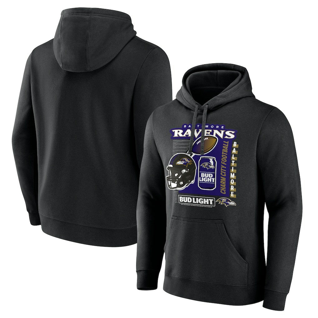 Baltimore Ravens Bud Light Pullover Hoodie - Black cheap