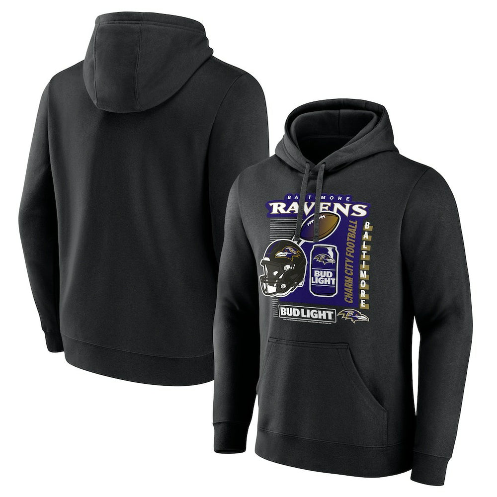 Baltimore Ravens Bud Light Pullover Hoodie - Black cheap