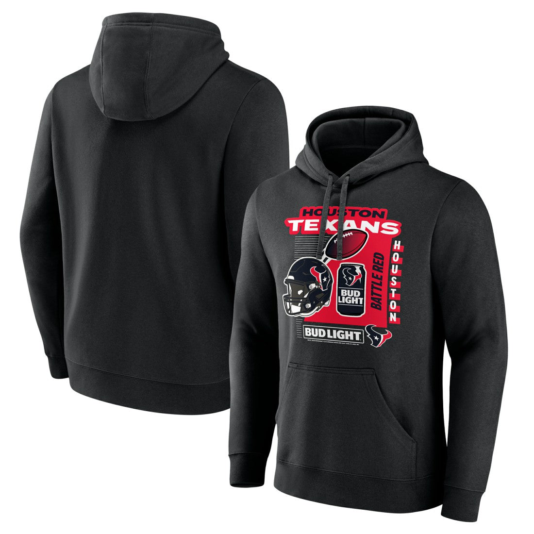 Houston Texans Bud Light Pullover Hoodie - Black sale