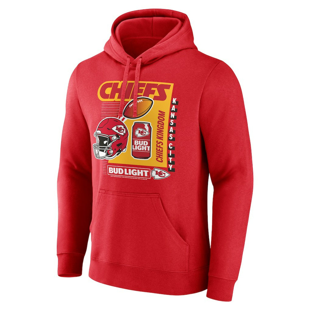 Kansas City Chiefs Bud Light Pullover Hoodie - Red for sale