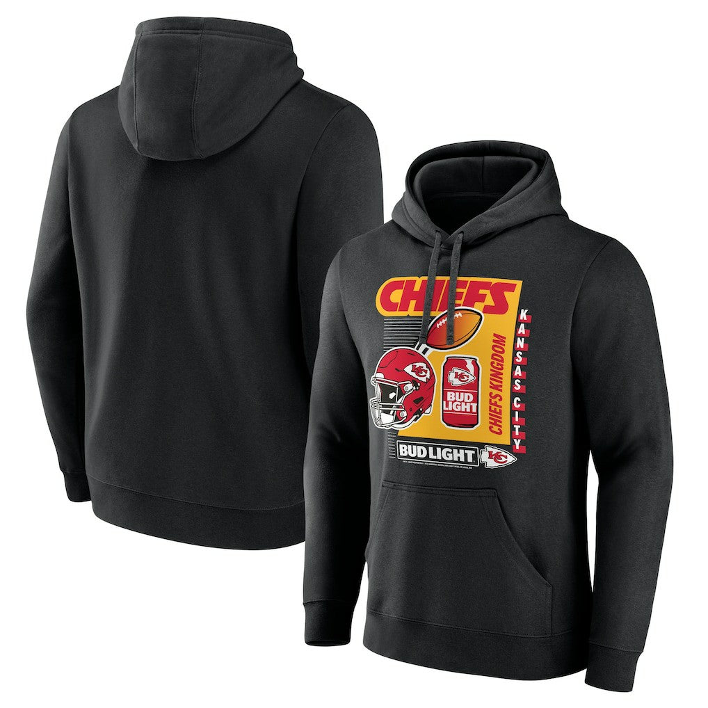 Kansas City Chiefs Bud Light Pullover Hoodie - Black on sale