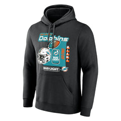 Miami Dolphins Bud Light Pullover Hoodie - Black discount