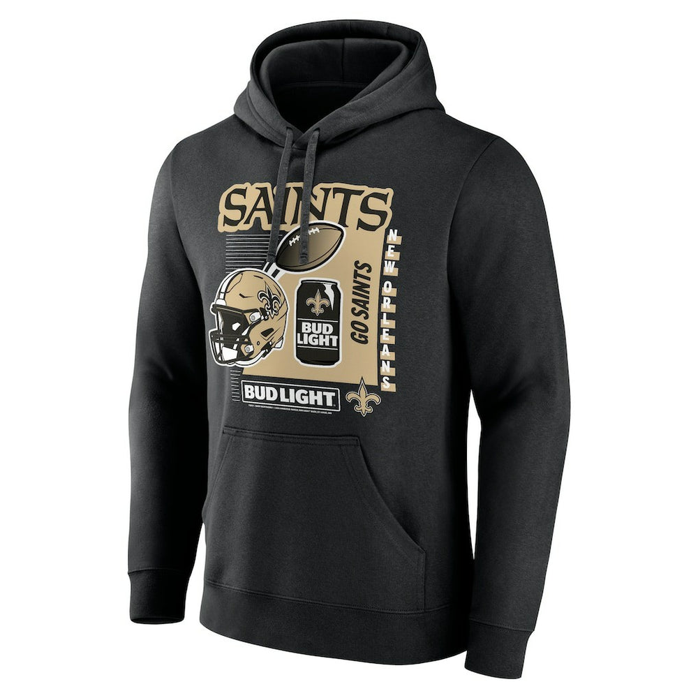 New Orleans Saints Bud Light Pullover Hoodie - Black cheap