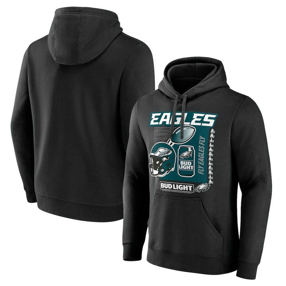 Philadelphia Eagles Bud Light Pullover Hoodie - Black discount