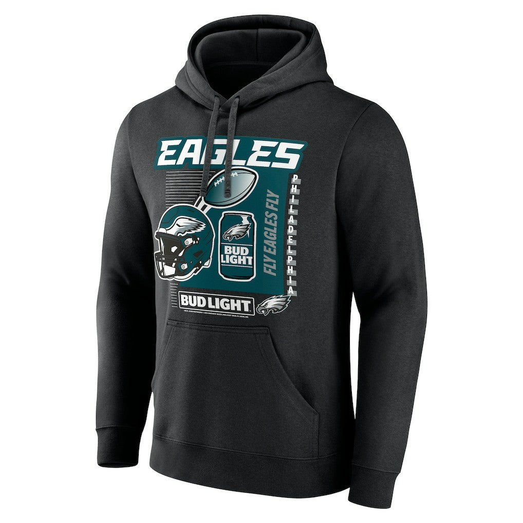 Philadelphia Eagles Bud Light Pullover Hoodie - Black discount