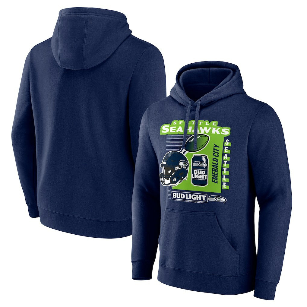 Seattle Seahawks Bud Light Pullover Hoodie - Navy outlet