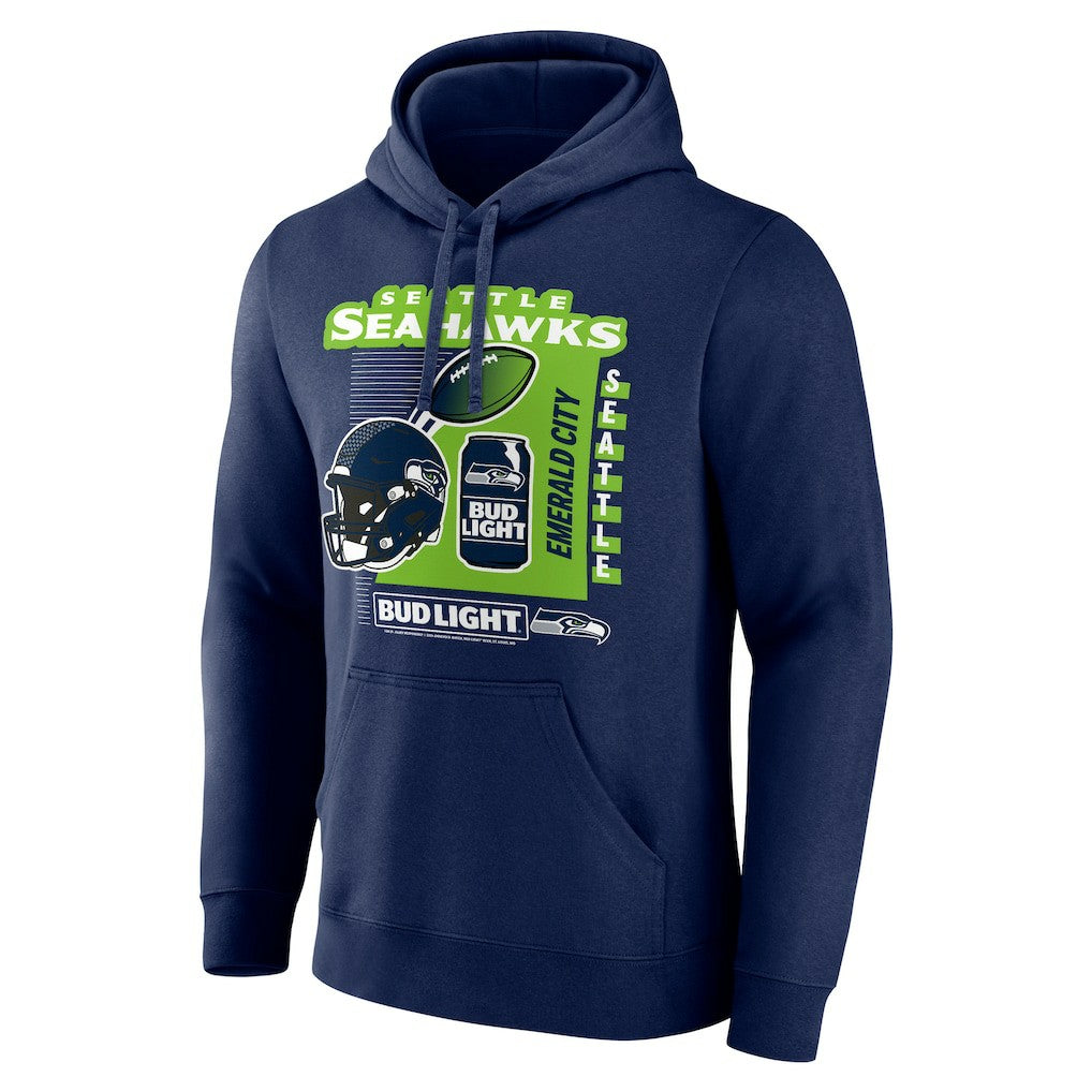 Seattle Seahawks Bud Light Pullover Hoodie - Navy outlet